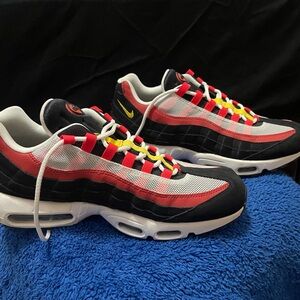 Nike Air Max Red and Black Sneakers